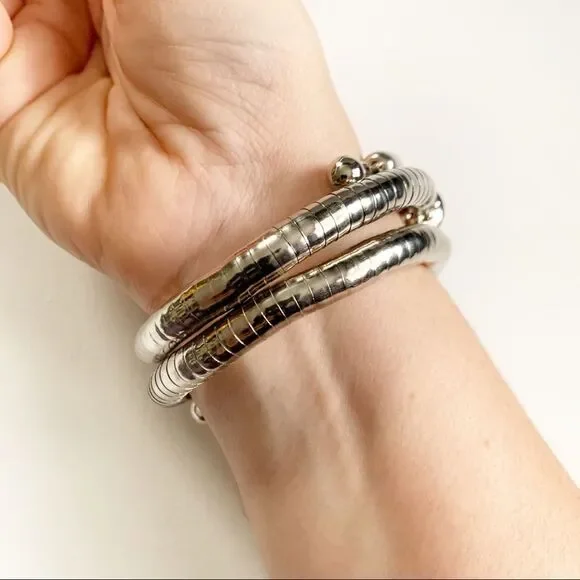 CHUNKY Coil Snake Statement Bracelet - Picture 2 of 5